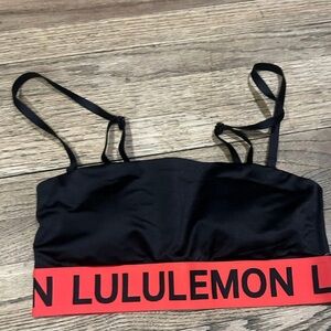 lululemon athletica Black Bralette with Red Logo Band